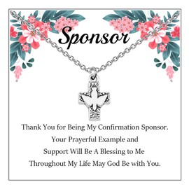 TGBJE Confirmation Sponsor Gift Catholic Confirmation Gift Christian Faith Gift Godmother Gift Godfather Gift Thank You Gift (C-confirmation sponsor nk)