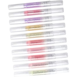 Beavorty Lápiz Suavizante para Cutículas de Uñas, Ablandador de Cutícula Nutritivo, 10 Piezas, Portátil, para Salón de Belleza y Uso en Casa Estilo Aleatorio