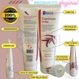 Crema Capsicum Dermatológica Con Capsaicina Tubo Flexible