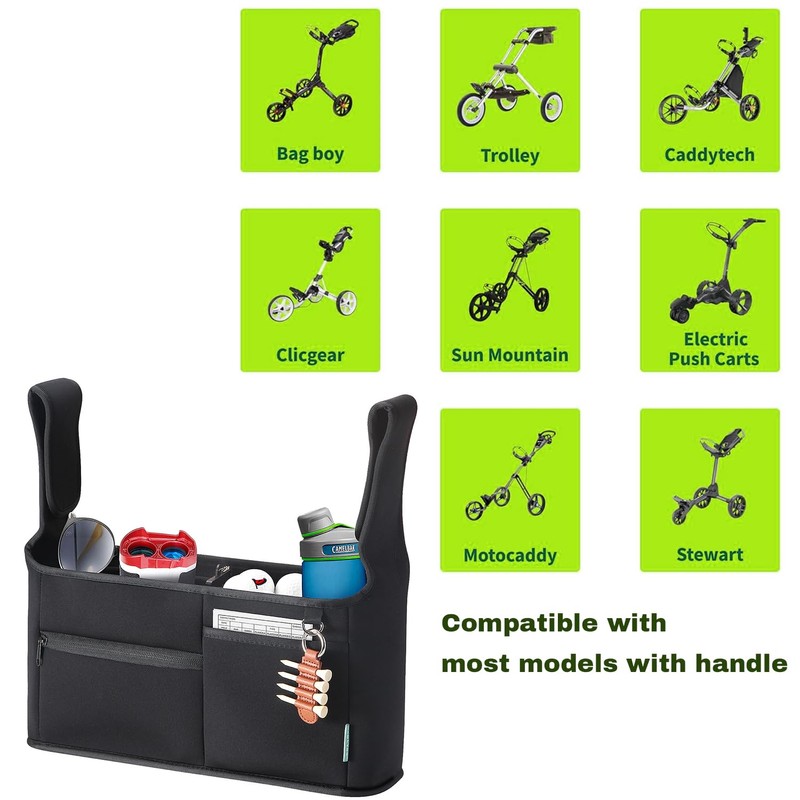 Golf Bag, Push Cart Golf Organizer, Golf Storage Bag, Multifunctional