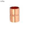 PATIKIL 3/8 Inch ID Straight Copper Coupling, 6 Pack Sweat