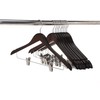 Quality Wooden Skirt Hangers with Clips Smooth Solid Wood Pants