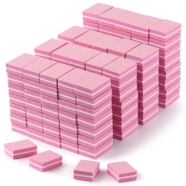 Nail Buffers 150 Pcs Mini Nail Buffer for Natural Nails 100/180 Grit Buffers for Nails Polishing(Pink)