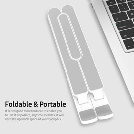 Generic Adjustable Laptop Tablet Stand Multi-Angle Laptop Holder Portable & Foldable Laptop Riser for 10-16'' laptops Hollow Design Pink