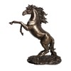 US 12.38 Inch Rearing Stallion Cold Cast Statue Figurine, Bronze