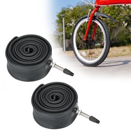 RUTU 2-Pack 20" x 1.25-1.50" (406 x 30-35) Bicycle Inner Tube, Standard Presta Valve Tubes 32mm Black-20 Inch Tubes Fits for Bicycle -Premium Heavy Butyl Inner Tube