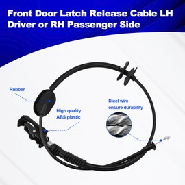 Generic Front Door Latch Release Cable LH Driver or RH Passenger Side Compatible With Ford 2015-2020 F150 Part Numbers FL3Z-15221A00-B, FL3Z-15221A00-E, FL3Z-15221A00-H
