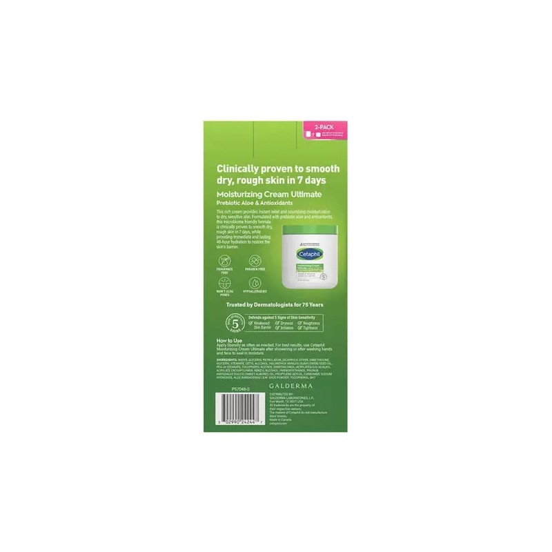 Cetaphil Crema Moisturizing 2 Pack 1 Frasco De 566gr /