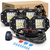 Nilight 4PCS 42W Flush Mount LED Pods Spot Flood Combo