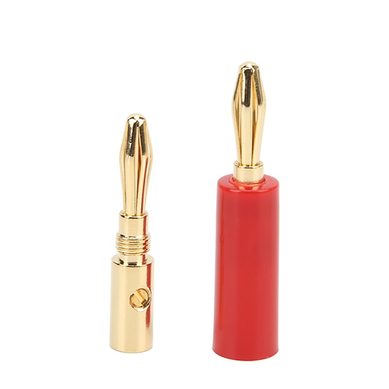 10PCS Banana Plugs 4mm Audio Jack Connector Solderless Six Blade