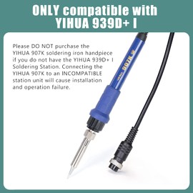YIHUA 907K Replacement Soldering Iron Handpiece/Handle for Yihua 939D+ I Soldering Station