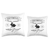 Cottontail Candy Company Vintage Funny Springtime Easter Throw Pillow
