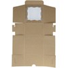 PIQIUQIU Brown Kraft Paper Gift Boxes for Pastries with Window