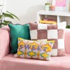 Heya Home Cozee Pink Faux Fur Check Cushion Cover
