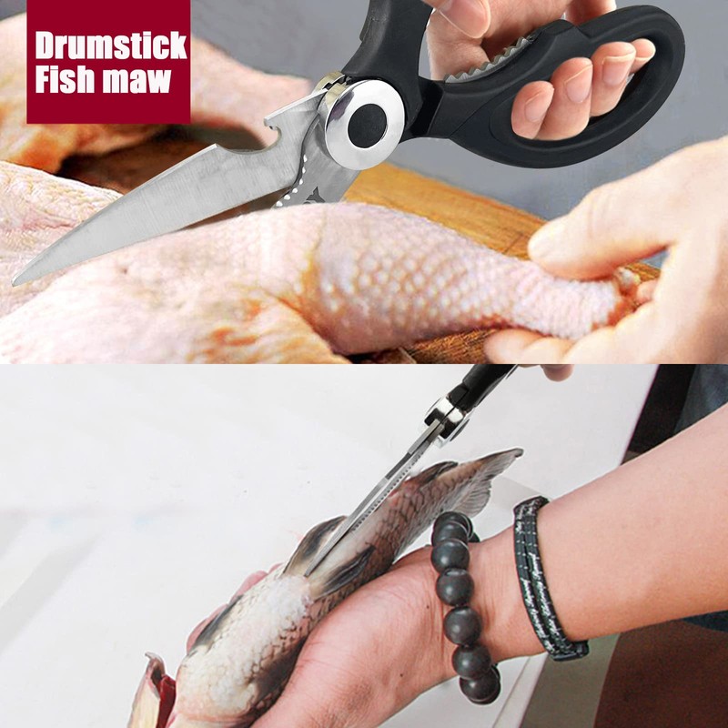 Kitchen Shears, Kitory Premium Heavy Duty Shears Ultra Sharp Stainless