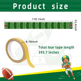 LFUTARI Corredor de piso de fútbol, 118 pulgadas de largo, pasillo de campo de fútbol, tapete de fútbol para Super Bowl para decoración de fiestas de día de juego (verde)