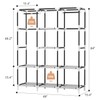 VTRIN Portable Closet Wardrobe for Hanging Clothes with 2 Hanging