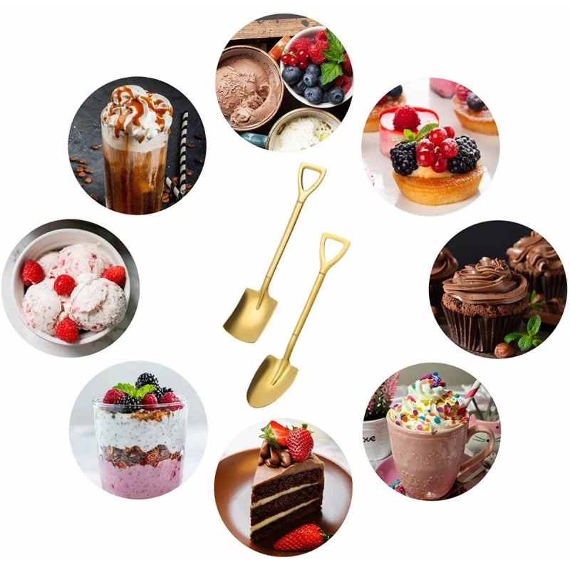 SANBREVE Juego De Cucharas De Postre En Forma De Pala,