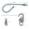 Ahiller Wallet Chain Men,Double Lock Carabiner With Tungsten Steel Taper,