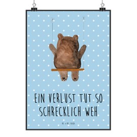 Mr. & Mrs. Panda DIN A3 Poster Bear Swing Gift Bear Loss Mourning Gift Sad Comfort Lovesick Love Lovesick Love In Love