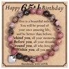 30th/40th/50th/60th/65th/70th/75th/80th Birthday Bracelet Natural Stone Beaded Bracelet Gifts for Friends