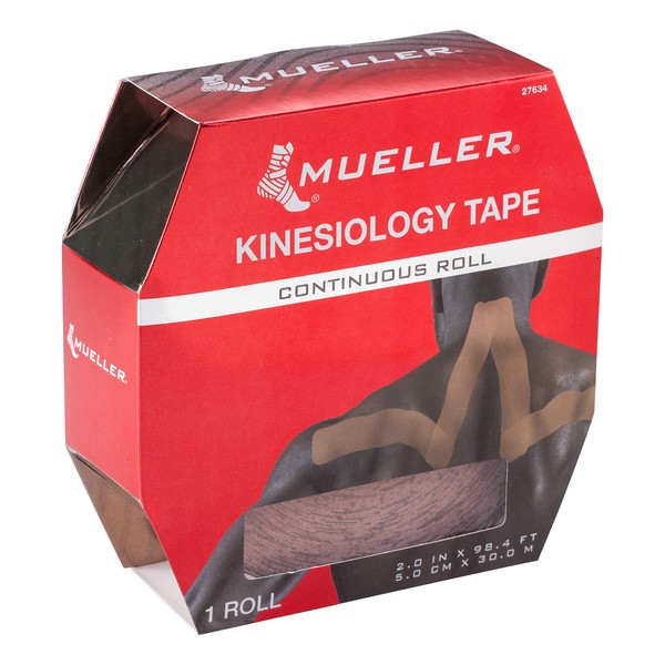 Mueller Kinesiology Tape, Continuous Roll, Beige, 30 Meters