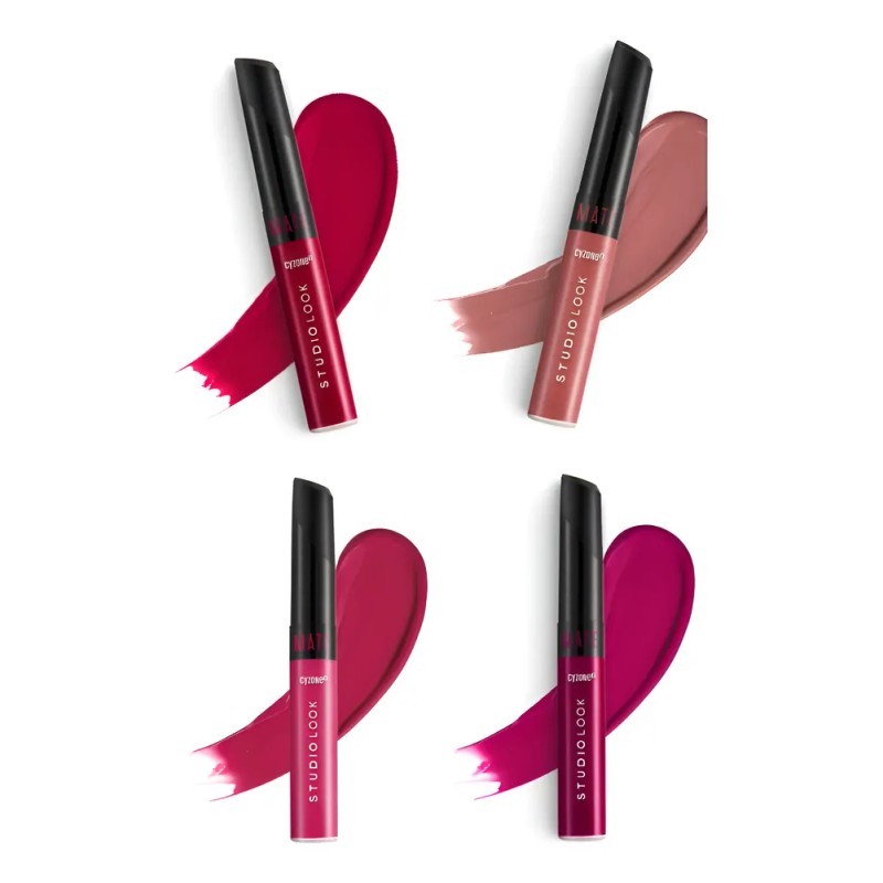 Cy Zone Pack 4 Labial Studio Look Mate Indeleble Cyzone