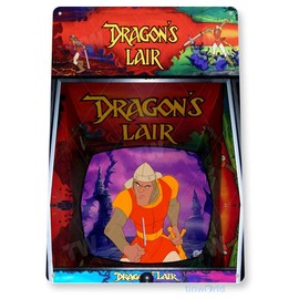 Tinworld TIN Sign “Dragon's Lair Arcade Shop Game Room Marquee Console Decor B067