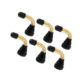 Motoforti 6pcs Auto Tire Valve Air Tyre PVR60 Valve Stem Bent 90 Degree Angled Snap in Rubber Base for Car Truck Motorcycle Bike Scooter ATV Long-Lasting