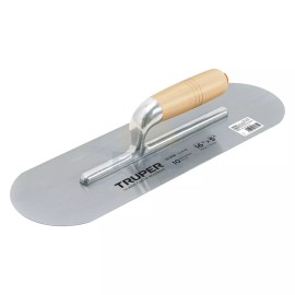 Truper LLA-16 16" x 5" round edge trowel with wooden handle