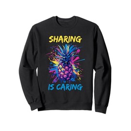 Colorful Hawaii Summer Sharing Colorsplash Pineapple Sweatshirt