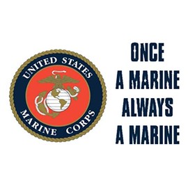Mitchell Proffitt United States Marine Corps Crest - Once a Marine Always a Marine 5.5" x 3.5" Decal
