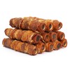 MON2SUN Dog Treats 5 Inch Chicken Wrapped Smoked Stuffed Rawhide