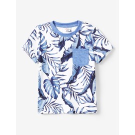 PATPAT Family Outfits Matching Sets Mommy and Me Matching Dresses Leaf Print and Short-Sleeve T-Shirts Sets Boys 4-5 Years