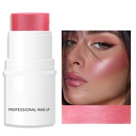 Brand Cream Blush Stick for Cheeks, Multi-use Natural-Looking, Lightweight, Waterproof Long-Lasting Skin Tint Blush