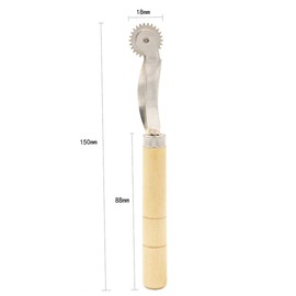 tracing Wheel for Sewing Patterns Needle Point Pounce Tracing Wheel with Wood Handle, 4mm Leather Paper ClothSewing Fabric Overstitch Smooth Wheel Tool (Wood)