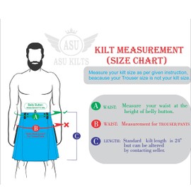 Kilts-Men's Plus Size Scottish Hybrid Black Cotton & Tartan Utility Kilts with Leather Straps Kilts for Men (Black & Irish Green Tartan, 30'' Waist at Belly Button)