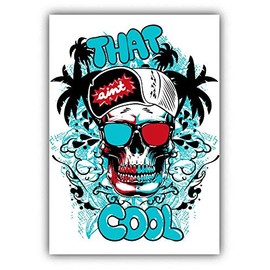 JJH Inc That Ain't Cool Skull Glasses Vinyl Decal Sticker Waterproof Car Decal Bumper Sticker 5"