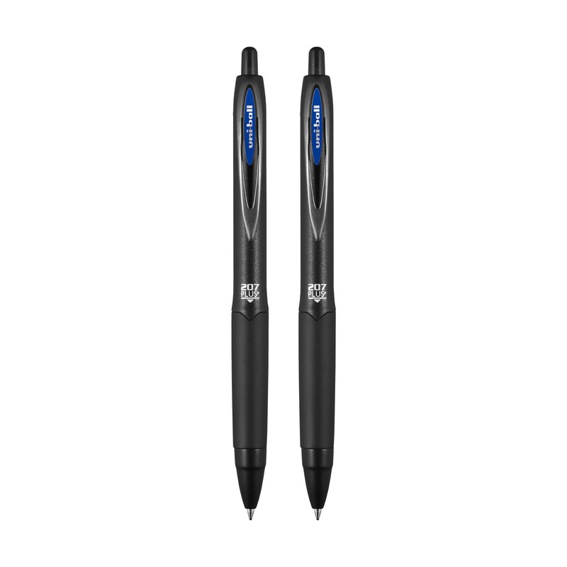 uniball 207 PLUS+ Retractable Gel Pen, Medium Point (0.7mm), Blue,