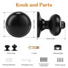 Probrico Privacy Door Knobs Black Matte Privacy Lock, Keyless Standard