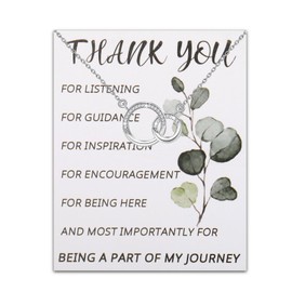 Thank You Gifts for Women Necklace Appreciation Gifts for Coach Instructor Teacher Boss Coworker Leaving Gift Office Jewelry (Thank You Necklace)