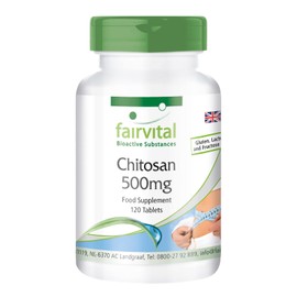 Fairvital | Chitosan 500mg - HIGH Dosage - 120 Tablets - Natural Fiber