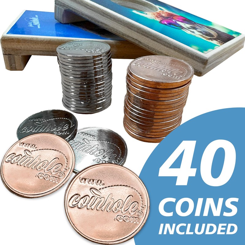 Coinhole Replacement Coins 40 Piece Combo Pack | 10 Sets