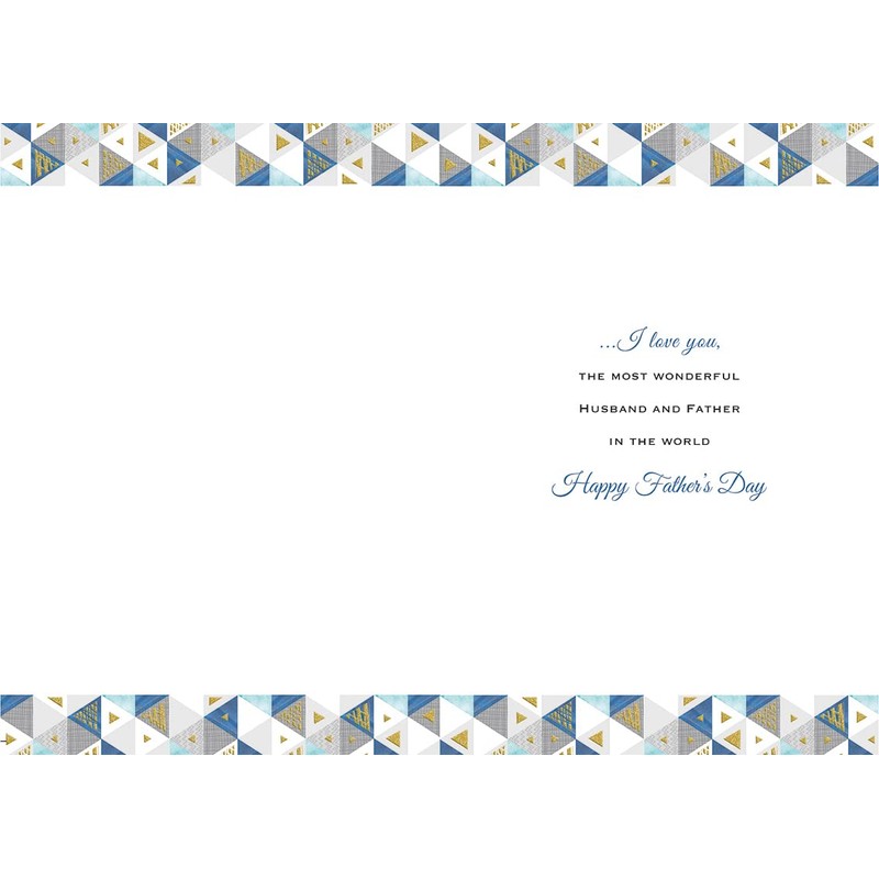 Sentiment Father's Day Card Husband - 9 x 6 inches