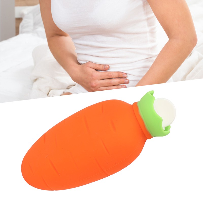 Carrot Hot Water Bottle Cute Silicone Microwaveable Anti Leakage Handheld