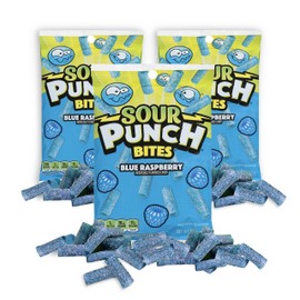 SOUR PUNCH Raspberry Candy, 5 oz - Chewy, Mouthwatering Raspberry-Flavored Sour Candy - Fat-Free, Low Sodium Treat for Kids & Adults - Perfect for Convenience Stores, Mini-Marts, Movie Nights & More!