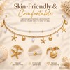 2Pcs Gold Starfish Waist Chain Bikini for Women, Layered Bohemian