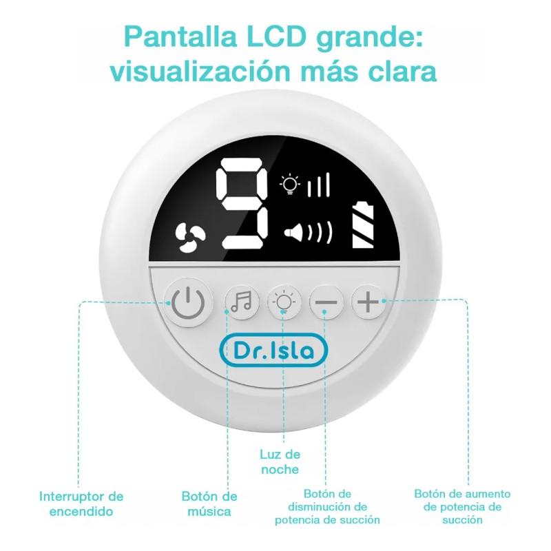 Aspirador Nasal Para Bebé Seguro Eléctrico Limpiador Con Luz Nocturna
