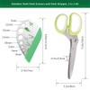 Herb Scissors Herb Stripper Set, Luxiv Stainless Steel Herb Cutter