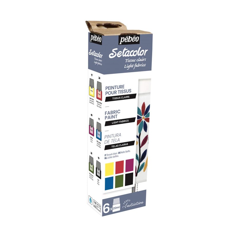 Pébéo - Fabric Paints Starter Set - Light Fabrics -